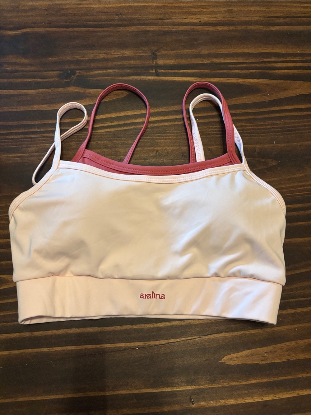 Aralina double xs pink fitness bra